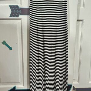 American Eagle Outfitters Black and White Striped Maxi Dress